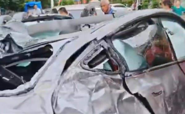 Video: Tesla Car Flips 7 Times After Crash, All Passengers Survive